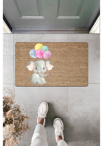 Yüksek Kaliteli Dijital Baskı Balon Tutan Filcik Kapı Önü Paspası