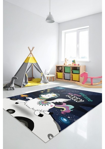 Minik Kaşiflere Özel Galaksiler Arasında Renkli Lama Halısı fiyatları