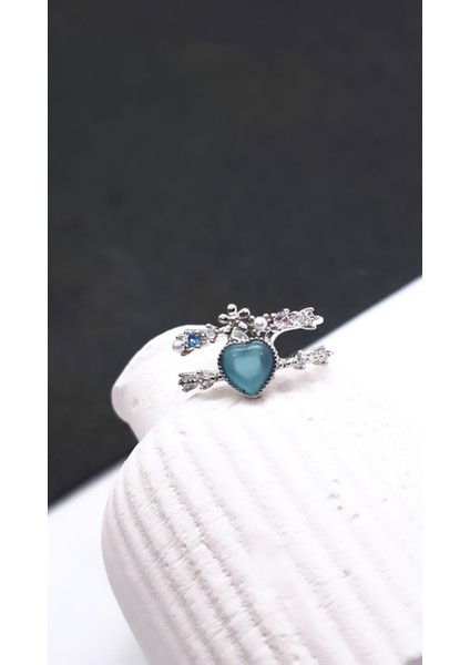 Kalp Figürlü Çif Şerit Çelik Kaplama Yüzük fırsatları