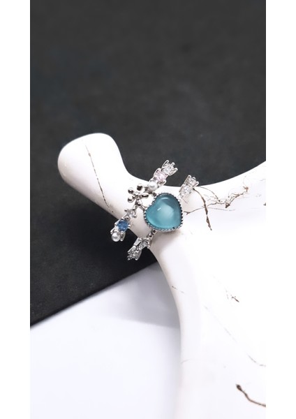 Kalp Figürlü Çif Şerit Çelik Kaplama Yüzük indirimleri