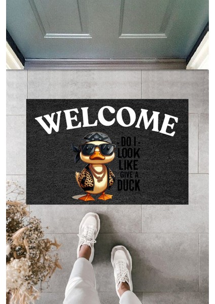 Modern Paspas- Duck Welcome - Özel Tasarım Kapı Önü Paspası 31.3