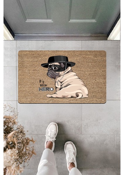 Yüksek Kaliteli Dijital Baskı My Little Hero Dog Kapı Önü Paspası