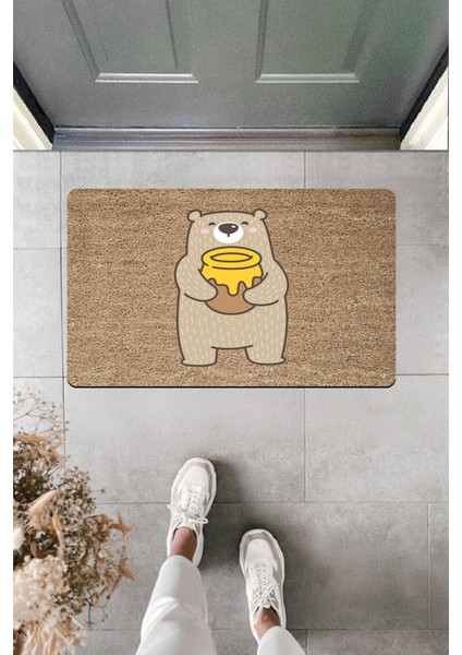 Yüksek Kaliteli Dijital Baskı Bal Küpü ve Ayıcık Kapı Önü Paspası