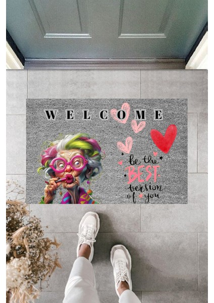 Modern Paspas - Be The Best Version Of Yourself - Welcome - - Özel Tasarım Kapı Önü Paspası 23.2