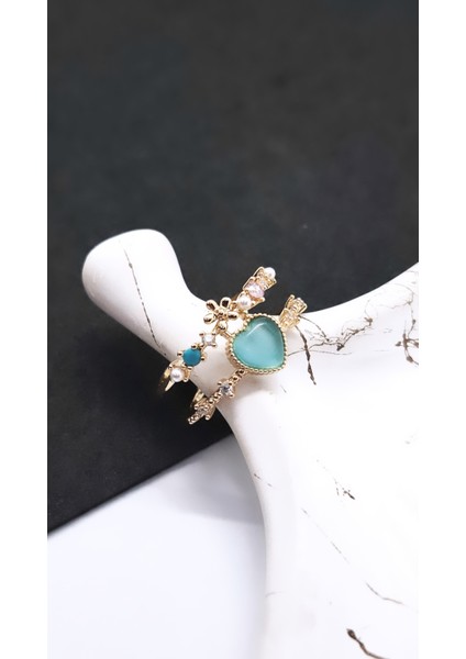 Kalp Figürlü Çif Şerit Çelik Kaplama Yüzük indirimleri