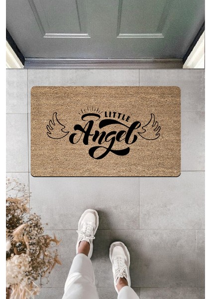 Yüksek Kaliteli Dijital Baskı Kanatlı Little Angel Kapı Önü Paspası