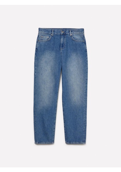 %100 Pamuk 5 Cepli Regular Fit Ağartılmış Denim Pantolon Kadın Siyah Mix Pantolon - 324A489XLE03J indirimleri