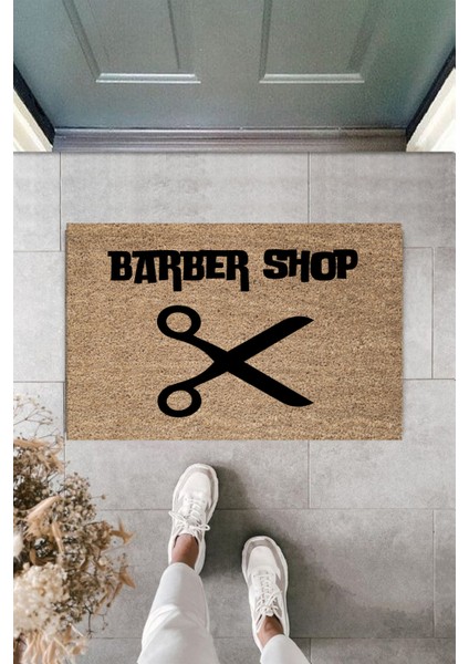 Modern Paspas -Barber Shop - Özel Tasarım Kapı Önü Paspası