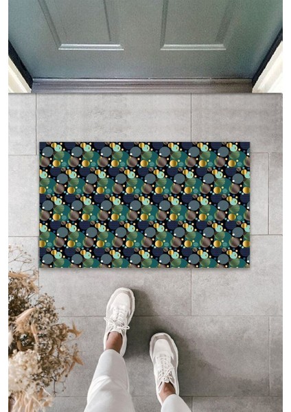 Çok Amaçlı Dijital Baskı Lacivert Dijital Daire Iç ve Dış Mekan Kapı Paspası