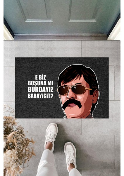 Modern Paspas - Buradayız Babayiğit - Özel Tasarım Kapı Önü Paspası 18.2