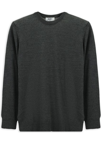 Bisiklet Yaka Regular Fit Yünlü Triko Kazak