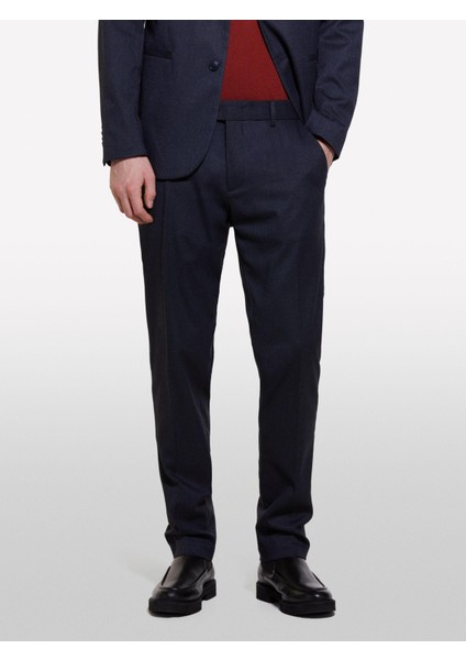Viskoz Karışımlı Comfort Fit Pantolon Erkek Mavi Pantolon - 324A47PHSF04M fırsatları