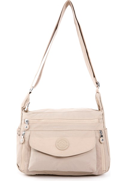 Kadın Suya Daykkrinkıl Kumaş Çok Gözlü Ayarlanabilir Çapraz Askılı Omuz ÇANTASI3053