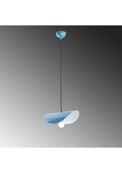 Retro Tekli Sarkıt Avize Mavi, Dekoratif Metal Sıvama Başlık Lamba EGER-MR-830-LIGHTBLUE