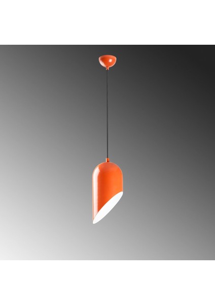 Kesik Sıvama Rustik Sarkıt Avize Turuncu, Endüstriyel Metal Sıvama Tavan Lambası 6161-ORANGE
