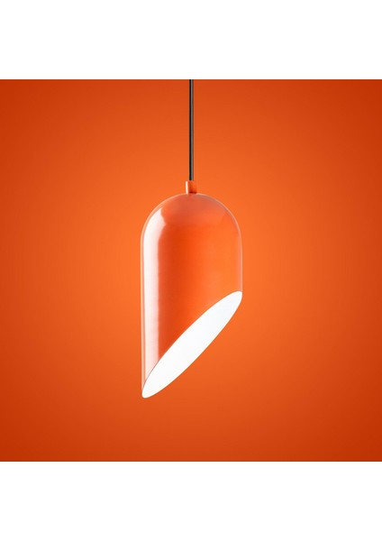 Kesik Sıvama Rustik Sarkıt Avize Turuncu, Endüstriyel Metal Sıvama Tavan Lambası 6161-ORANGE