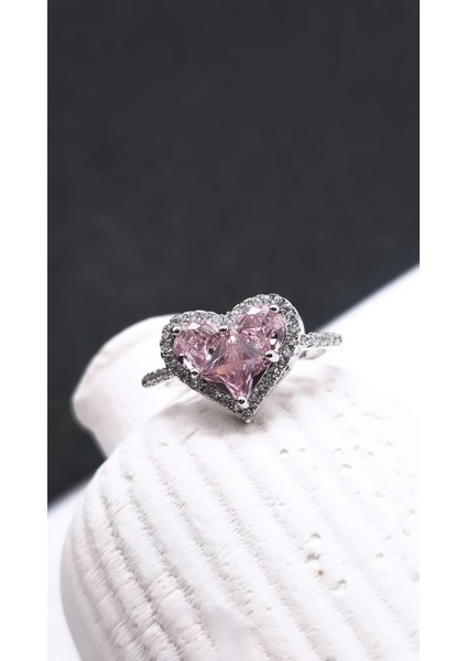 Büyük Kalp Figürlü Çelik Kaplama Yüzük indirimleri