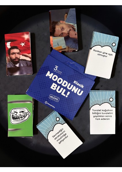 Moodunu Bul Mini Klasik Kart Oyunu 3. Paket 45 Kart fiyatları