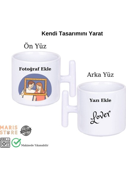 Kendi Tasarımını Yarat T Kupa Bardak - Kişiye Özel T Kupa Bardak - Marisstore