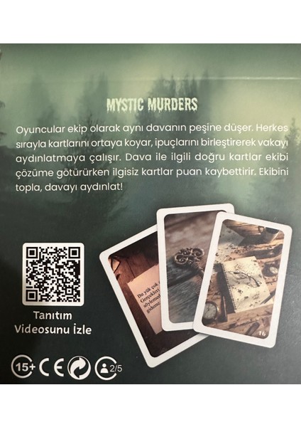 Dedektif Kart Oyunu Dağ Evinde Cinayet 38 Kart Zeka ve Mantık Oyunu indirimleri