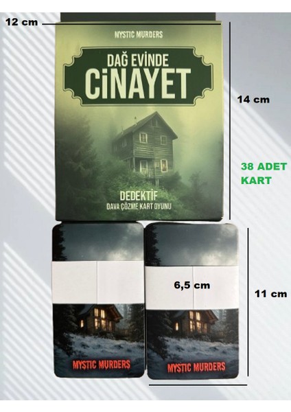 Dedektif Kart Oyunu Dağ Evinde Cinayet 38 Kart Zeka ve Mantık Oyunu