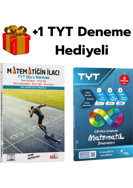 Acil Yayınları 2026 Tyt Matematiğin Ilacı ve Sıfırdan Sonsuza Matematik Deneme +1 Deneme Hediye