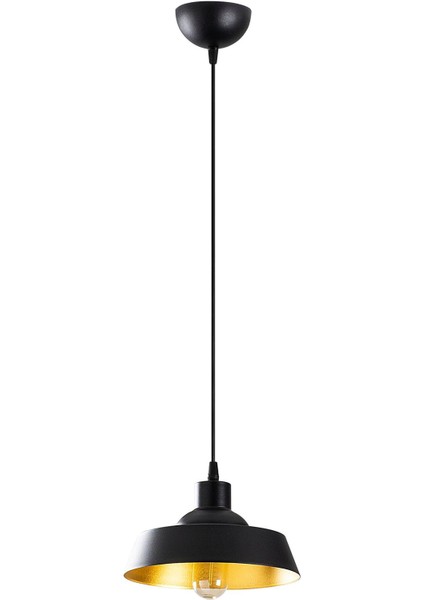 Retro Tekli Sarkıt Avize Siyah, Dekoratif Metal Sıvama Başlık Lamba EFESIVAMA-189BLACK-1 fiyatları