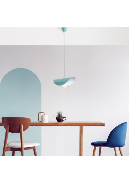 Retro Tekli Sarkıt Avize Turkuaz, Dekoratif Metal Sıvama Lamba EGER-MR-830-TURQUOISE