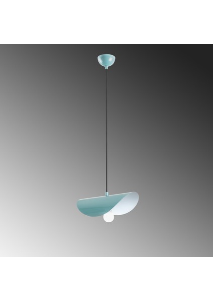 Retro Tekli Sarkıt Avize Turkuaz, Dekoratif Metal Sıvama Lamba EGER-MR-830-TURQUOISE