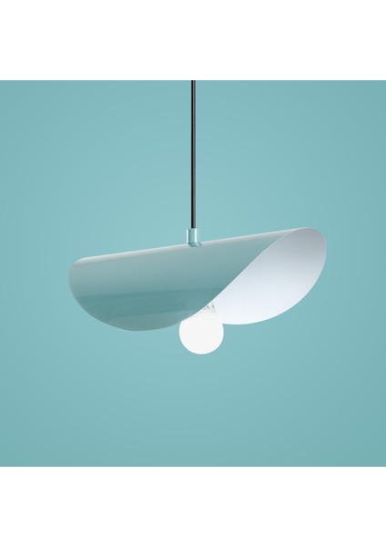 Retro Tekli Sarkıt Avize Turkuaz, Dekoratif Metal Sıvama Lamba EGER-MR-830-TURQUOISE