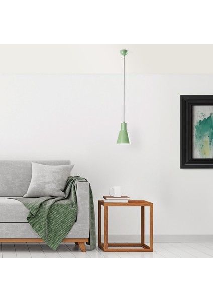 Konikkem Retro Tekli Sarkıt Avize Mavi, Endüstriyel Metal Sıvama Tavan Lambası 6362-MINTGREEN modelleri
