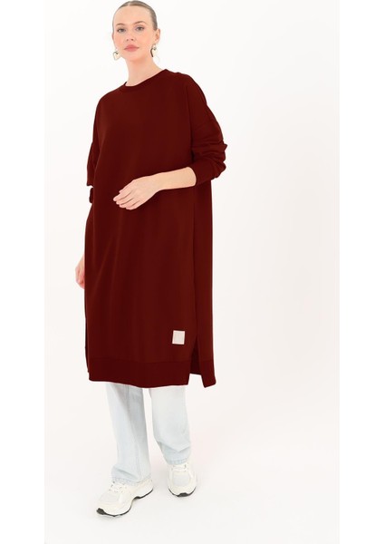 Bisiklet Yaka 2 Iplik Uzun Diz Altı Tunik modelleri