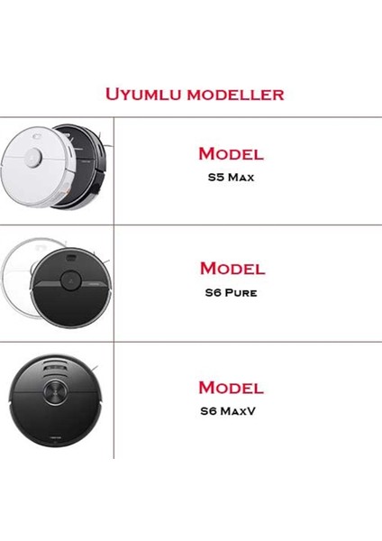 Roborock S5 Max Uyumlu 2 Adet Yan Fırça modelleri