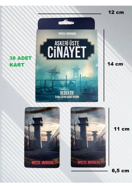 Dedektif Dava Çözme Kart Oyunu Askeri Üstte Cinayet 38 Kart modelleri