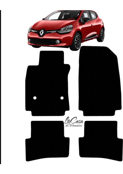 Renault Clio 4 Uyumlu La Casa Lüks Velur Halı Paspas Takımı 2012-2019
