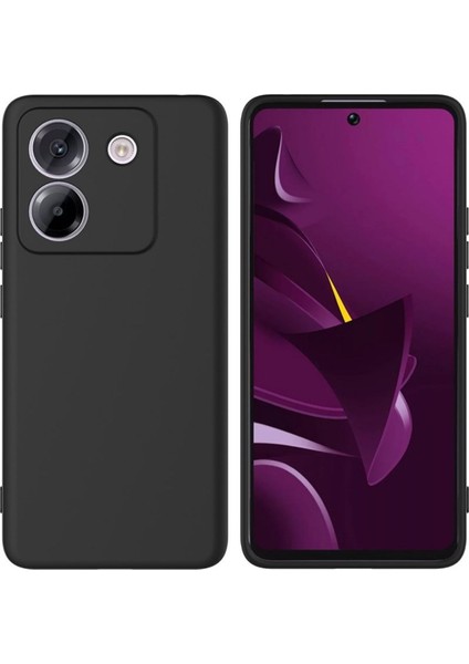 Poco M7 Pro Uyumlu Silikon Kılıf - Kamera Korumalı Esnek Pastel Renk Kapak - Siyah