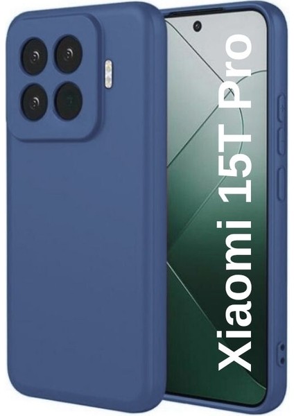 Xiaomi 15T Pro Uyumlu Silikon Kılıf - Kamera Korumalı Esnek Pastel Renk Kapak - Lacivert