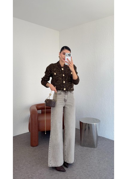 Kahve Tintli Duman Rengi Jean