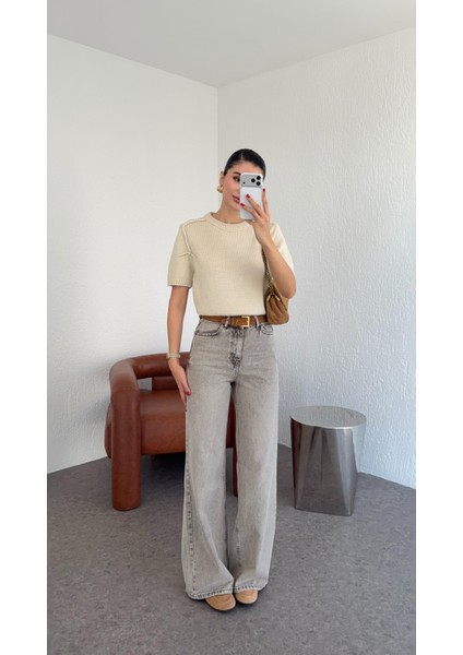 Kahve Tintli Duman Rengi Jean