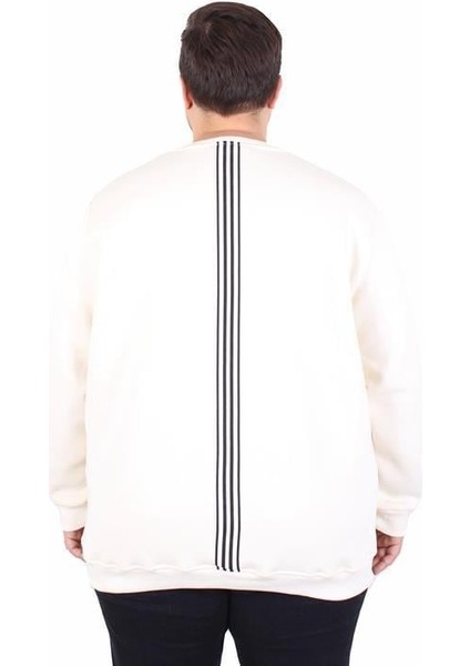 Büyük Beden Bisiklet Yaka 3ip Sweat Possible 25719 Bej fiyatları