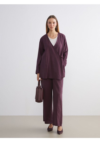 Yeni Sezon Beli Lastikli Modal Karışımlı Kadın Pantolon