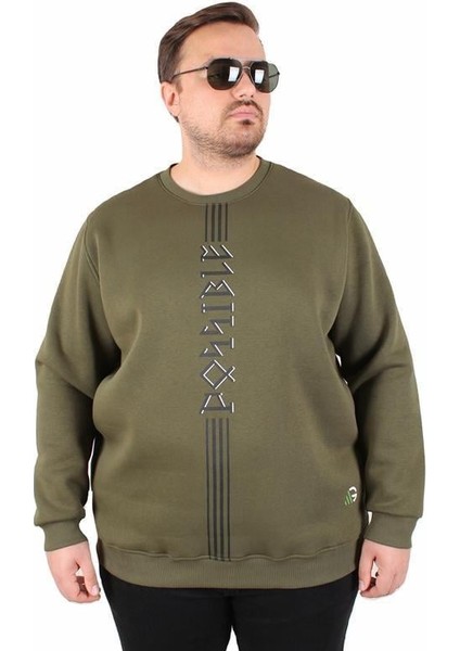 Büyük Beden Bisiklet Yaka 3ip Sweat Possible 25719 Hakı fiyatları