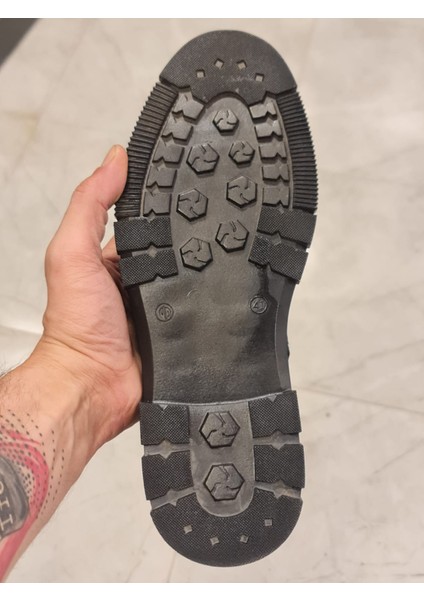 Hakiki Deri Siyah Postal Bot Kaymaz Taban Anılbey Garantili