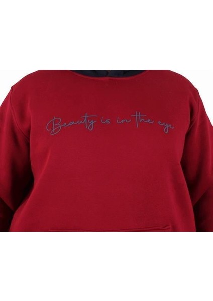 Büyük Beden Kapüşonlu 3ip Sweat Beauty 25714 Murdum modelleri