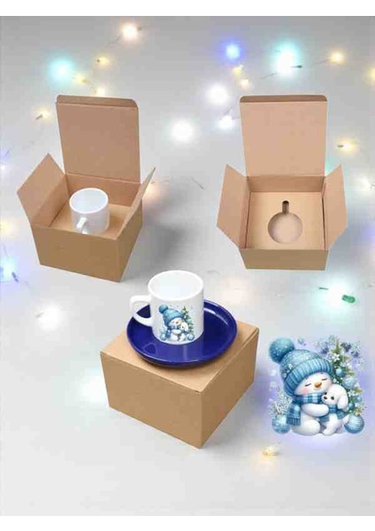 Lacivert Noel Görselli Türk Kahvesi Fincanı fiyatları