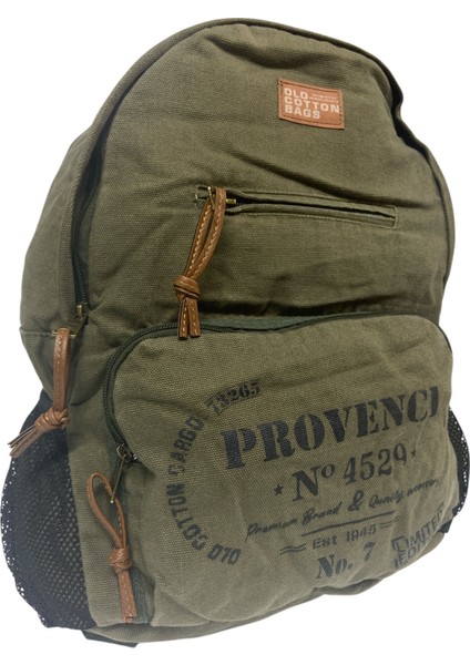 Old Cotton Tek Bölmeli Vintage Disayn Sırt Gezi Çantası North Dakato 30X43CM modelleri