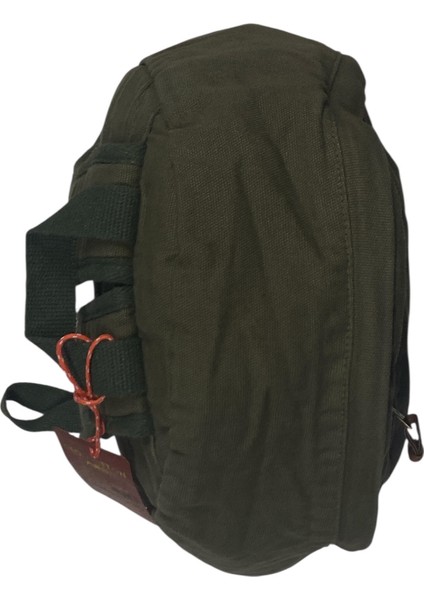 Old Cotton Tek Bölmeli Vintage Disayn Sırt Gezi Çantası North Dakato 30X43CM