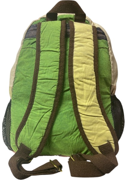 Old Cotton Tek Bölmeli Vintage Disayn Sırt Gezi Çantası North Dakato 30X43CM