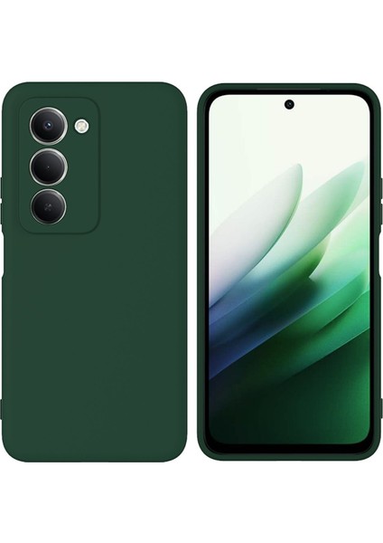 Redmi 15 Uyumlu Silikon Kılıf - Kamera Korumalı Esnek Pastel Renk Kapak - Yeşil