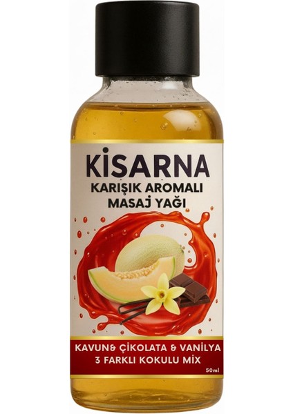 Uzun Süre Kayganlık Ferahlık Gevşetici Vajinal Kavun Çikolata Vanilya Karışık Aromalı Yumuşatıcı Masaj Yağı